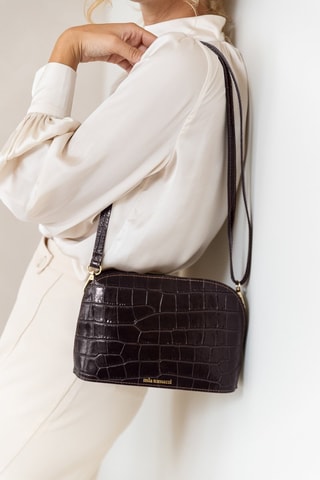 Sac bandoulière en cuir - Bordeaux