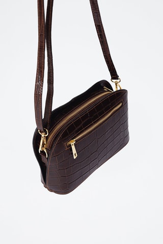 Sac bandoulière en cuir - Bordeaux