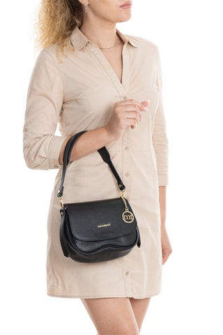 Sac bandoulière en cuir Bambaia - Noir