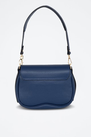 Sac bandoulière en cuir Bambaia - Bleu marine
