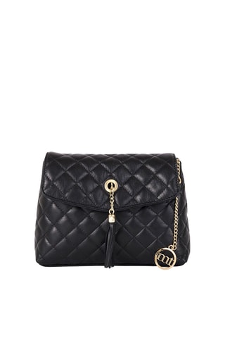 Sac bandoulière en cuir Crema - Noir