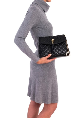 Sac bandoulière en cuir Crema - Noir