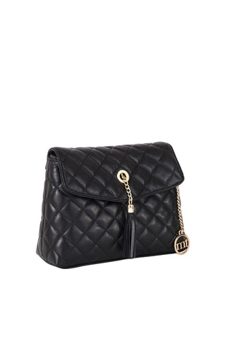 Sac bandoulière en cuir Crema - Noir