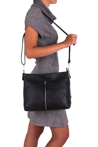 Sac bandoulière en cuir Alerami - Noir