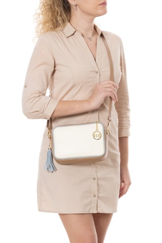 Sac bandoulière en cuir Venosta - Beige