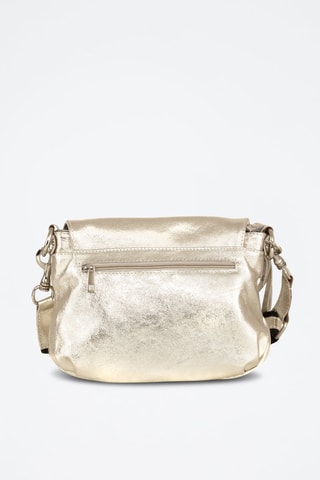 Sac bandoulière en cuir Pontida - Noir et argenté