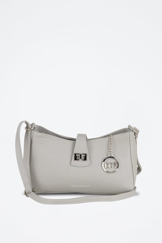 Sac bandoulière en cuir Cuneo - Gris