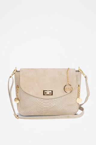 Sac bandoulière en cuir Dergano - Beige