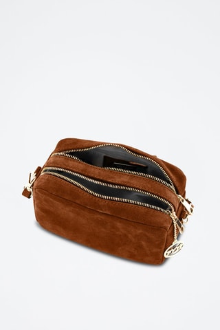 Sac bandoulière en nubuck Vittadini - Marron