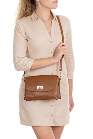 Sac bandoulière en cuir Masaniello - Marron