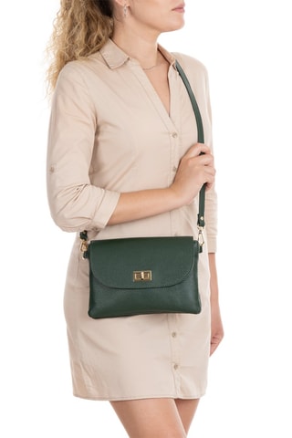 Sac bandoulière en cuir Masaniello - Vert