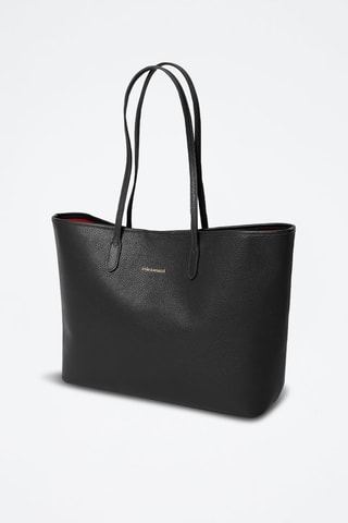 Cabas en cuir Bassini - Noir