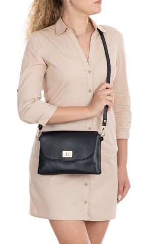 Sac bandoulière en cuir Masaniello - Noir