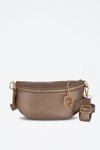 Sac bandoulière en cuir Perugino - Argenté