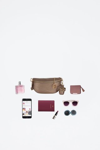 Sac bandoulière en cuir Perugino - Argenté