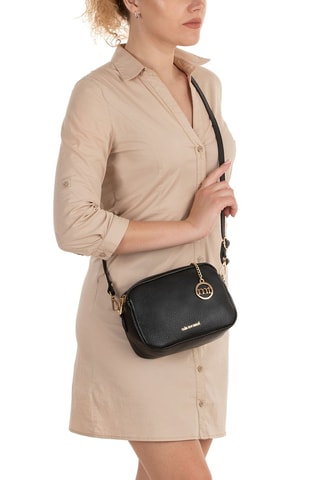 Sac bandoulière en cuir Astolfo - Noir