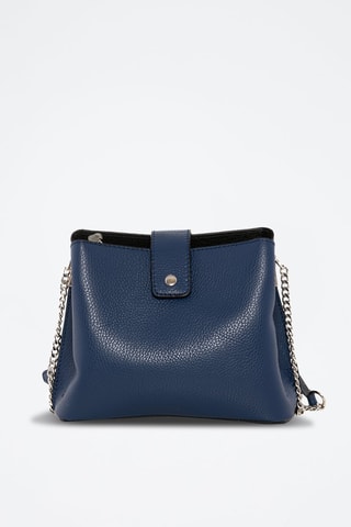 Sac bandoulière en cuir Frascati Bleu marine