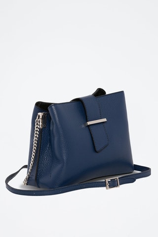 Sac bandoulière en cuir Frascati Bleu marine
