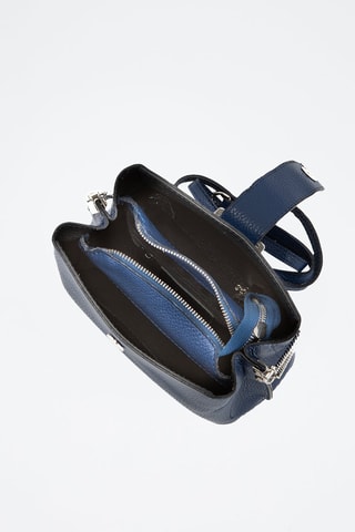 Sac bandoulière en cuir Frascati Bleu marine