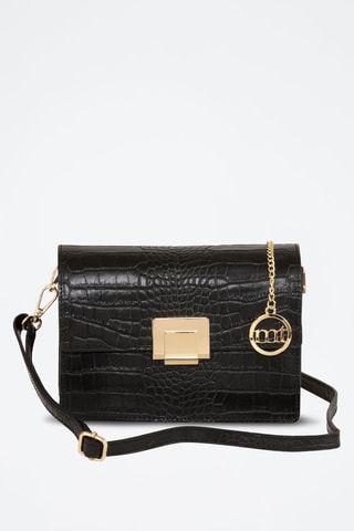 Sac bandoulière en cuir Velletri - Noir