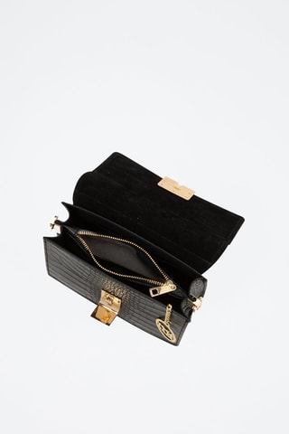 Sac bandoulière en cuir Velletri - Noir