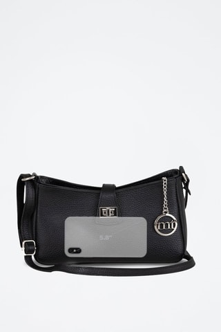 Sac bandoulière en cuir Cuneo - Noir