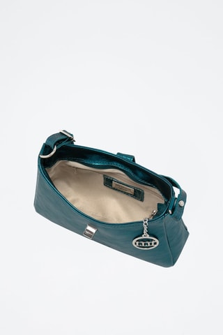 Sac bandoulière en cuir Marengo - Bleu lamé