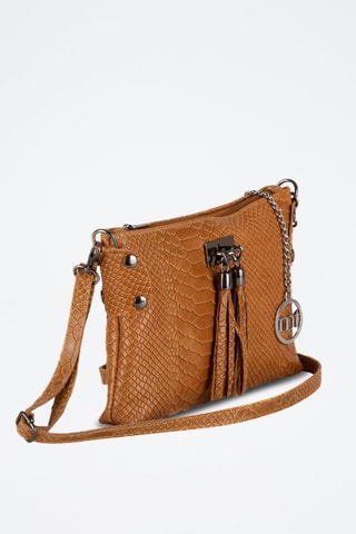 Sac bandoulière en cuir Navigli Camel