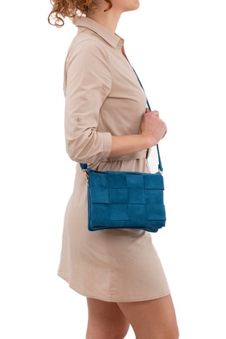 Sac bandoulière en nubuck Empoli Bleu foncé