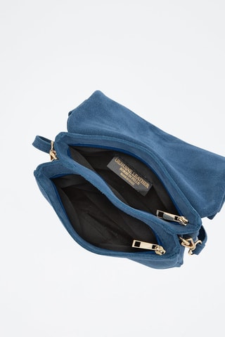 Sac bandoulière en nubuck Empoli Bleu foncé