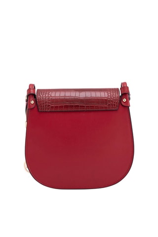 Sac bandoulière en cuir Abbadesse - Rouge