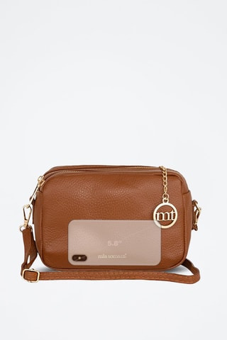 Sac bandoulière en cuir Astolfo - 
Camel