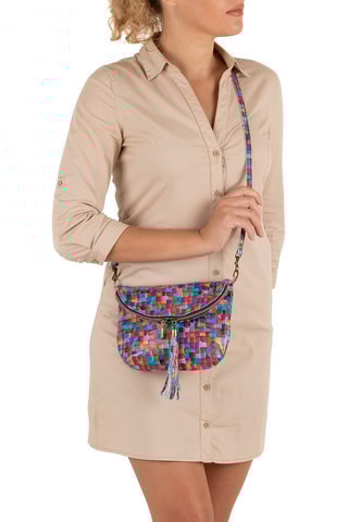 Sac bandoulière en cuir Famagosta - Multicolore