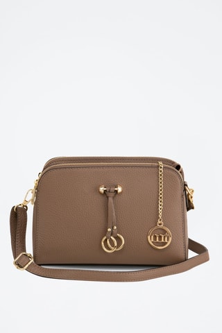 Sac bandoulière en cuir Certosa - Taupe