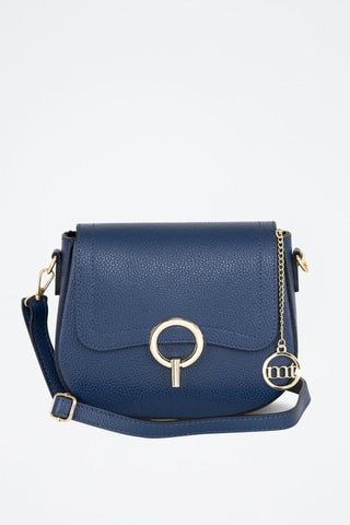 Sac bandoulière en cuir Carracci - Bleu