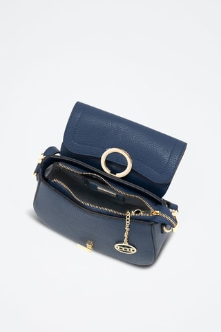 Sac bandoulière en cuir Carracci - Bleu marine