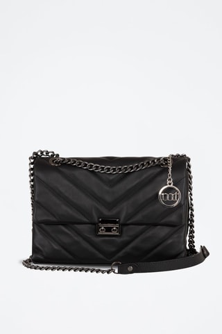 Sac bandoulière en cuir Saverio - Noir