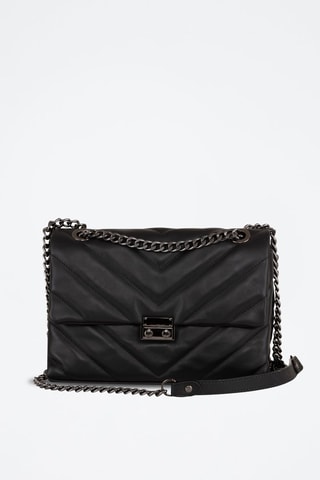 Sac bandoulière en cuir Saverio - Noir