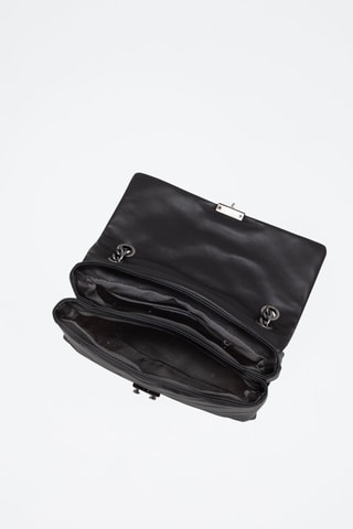 Sac bandoulière en cuir Saverio - Noir