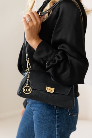 Sac bandoulière en cuir Berbera - Noir