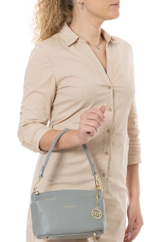 Sac bandoulière en cuir Bardolino - Gris