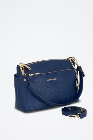 Sac bandoulière en cuir Bardolino - Bleu marine