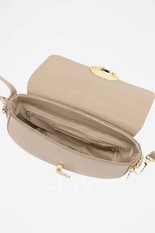 Sac bandoulière en cuir Azario - Taupe