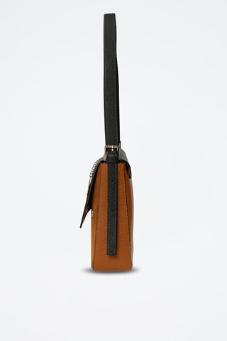 Sac bandoulière en cuir Viminale - Marron et noir