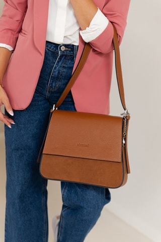 Sac bandoulière en cuir Viminale - Marron