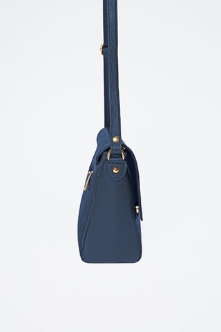Sac bandoulière en cuir Zanzur - Bleu