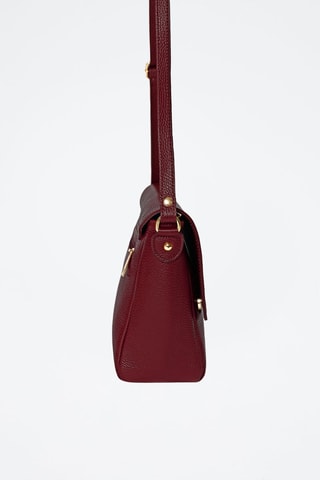 Sac bandoulière en cuir Zanzur - Bordeaux