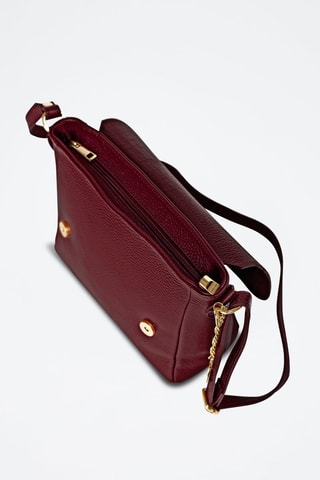 Sac bandoulière en cuir Zanzur - Bordeaux