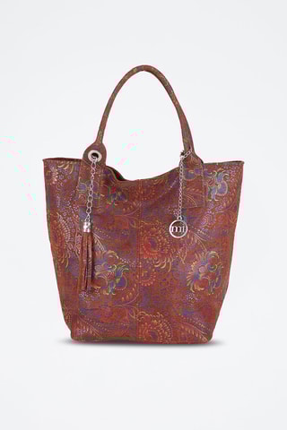 Leren Shopper Liberazione - Bruin