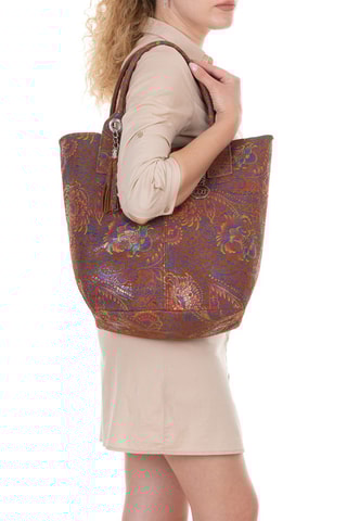 Leren Shopper Liberazione - Bruin